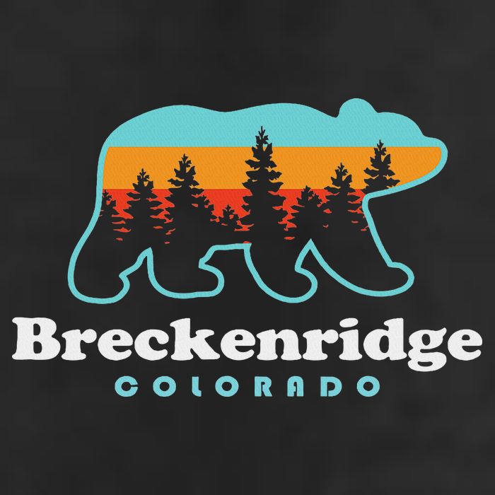 Breckenridge Colorado Bear Mountains Trees Golf Towel