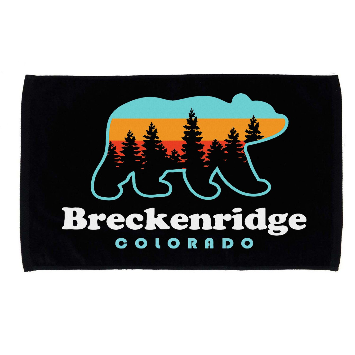Breckenridge Colorado Bear Mountains Trees Microfiber Hand Towel