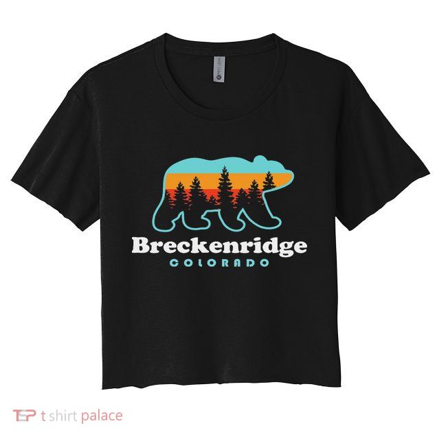 Breckenridge Colorado Bear Mountains Trees Crop Top