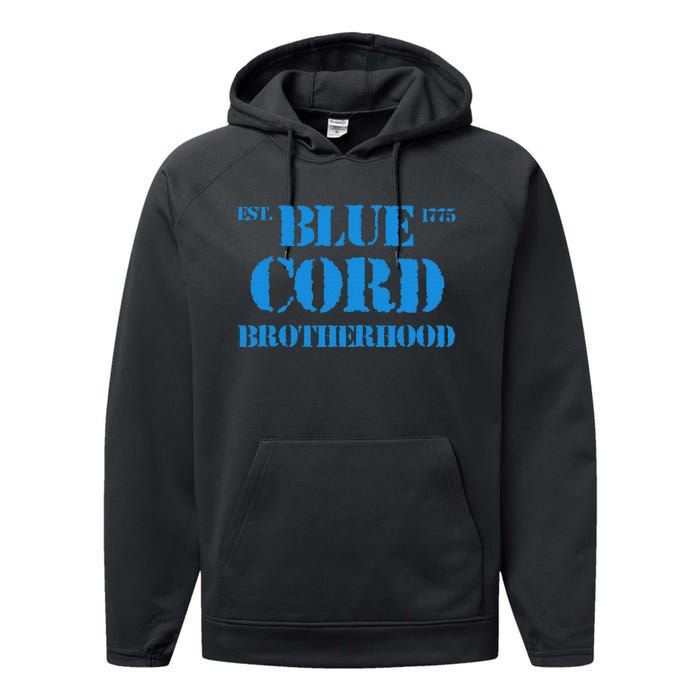 Blue Cord Brotherhood Est. 1775 Infantry Style Performance Fleece Hoodie