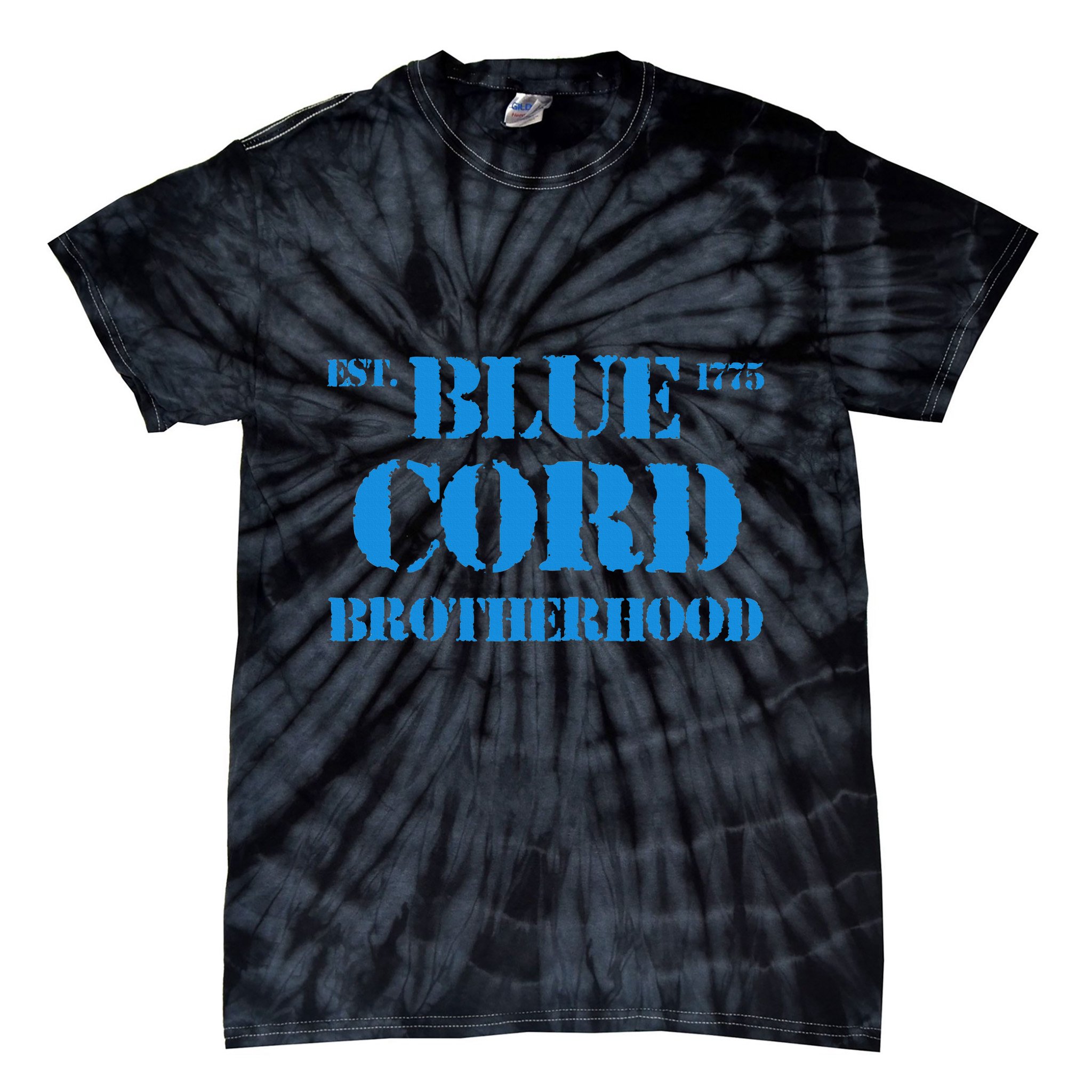 Blue Cord Brotherhood Est. 1775 Infantry Style Tie-Dye T-Shirt
