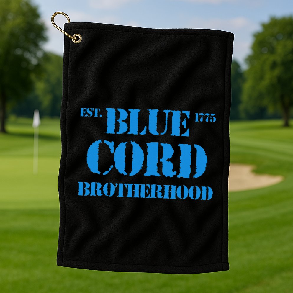 Blue Cord Brotherhood Est. 1775 Infantry Style Golf Towel