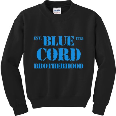 Blue Cord Brotherhood Est. 1775 Infantry Style Kids Sweatshirt