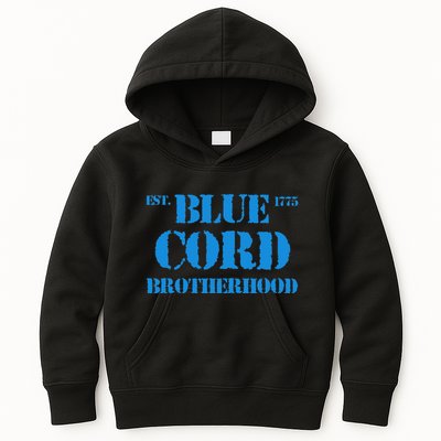 Blue Cord Brotherhood Est. 1775 Infantry Style Kids Hoodie