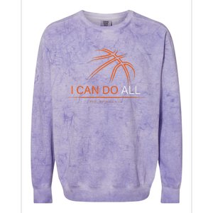 Basketball Christian Colorblast Crewneck Sweatshirt