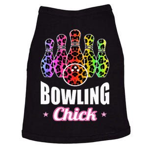 Bowler Chick Bowling Ball Leopard Art Bowling Doggie Tank