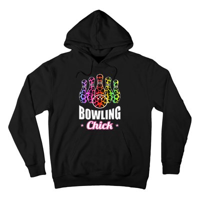 Bowler Chick Bowling Ball Leopard Art Bowling Hoodie