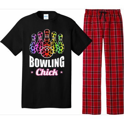 Bowler Chick Bowling Ball Leopard Art Bowling Pajama Set