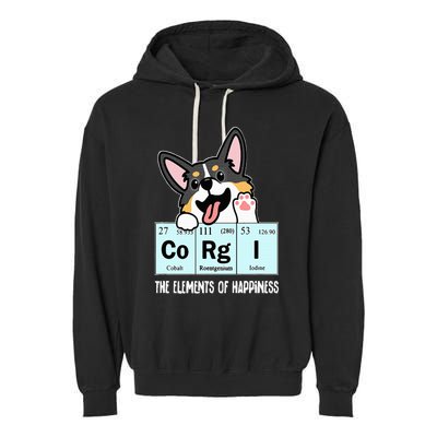 Black Corgi Garment-Dyed Fleece Hoodie