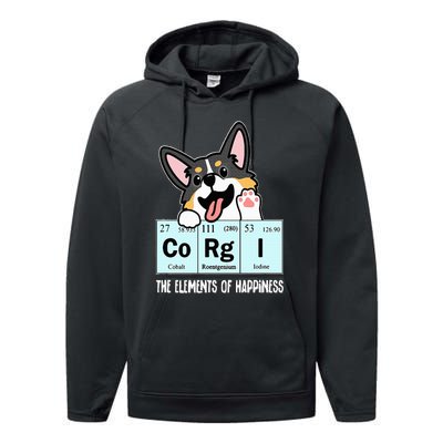 Black Corgi Performance Fleece Hoodie