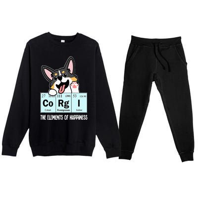 Black Corgi Premium Crewneck Sweatsuit Set