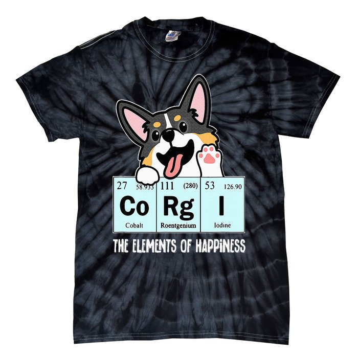 Black Corgi Tie-Dye T-Shirt