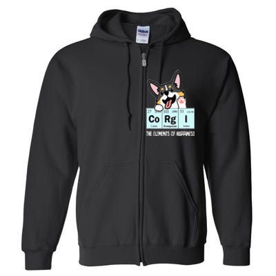 Black Corgi Full Zip Hoodie