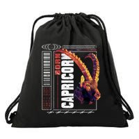 Born Capricorn Drawstring Bag
