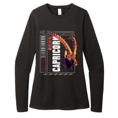 Born Capricorn Womens CVC Long Sleeve Shirt