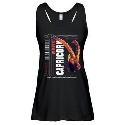 Born Capricorn Ladies Essential Flowy Tank