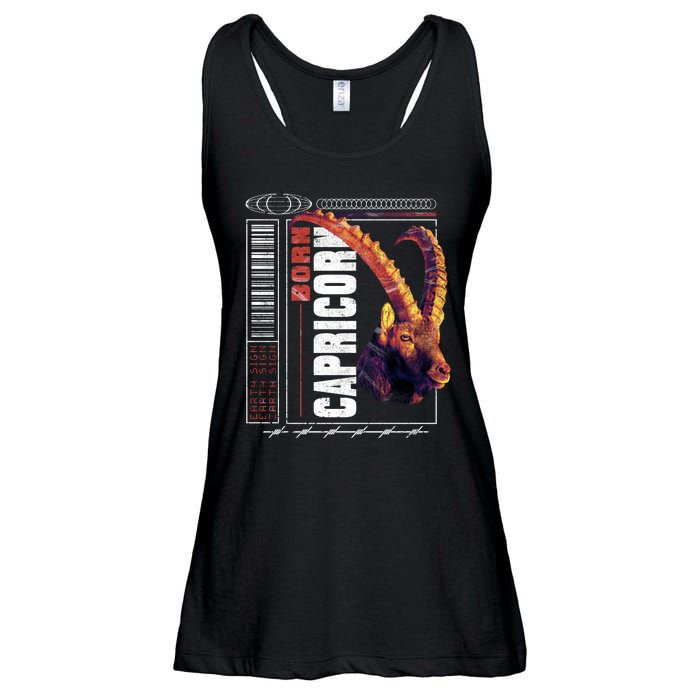 Born Capricorn Ladies Essential Flowy Tank