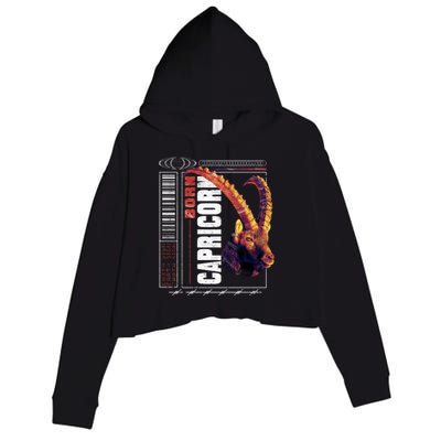 Born Capricorn Crop Fleece Hoodie