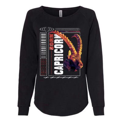 Born Capricorn Womens California Wash Sweatshirt