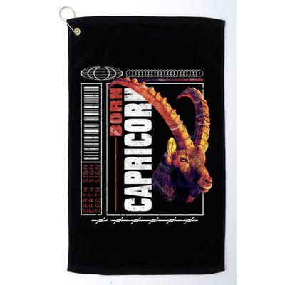 Born Capricorn Golf Towel
