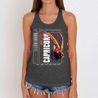 Born Capricorn Women's Knotted Racerback Tank