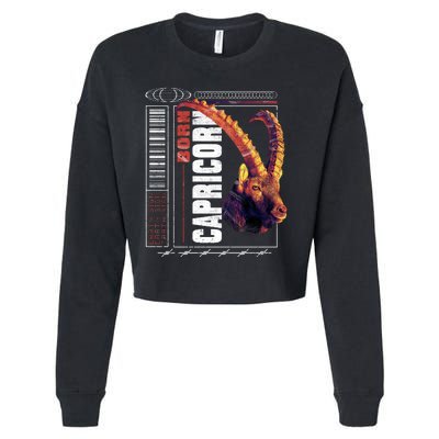 Born Capricorn Cropped Pullover Crew