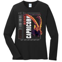 Born Capricorn Ladies Long Sleeve Shirt