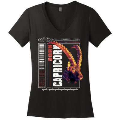 Born Capricorn Women's V-Neck T-Shirt