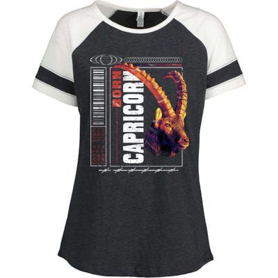 Born Capricorn Enza Ladies Jersey Colorblock Tee