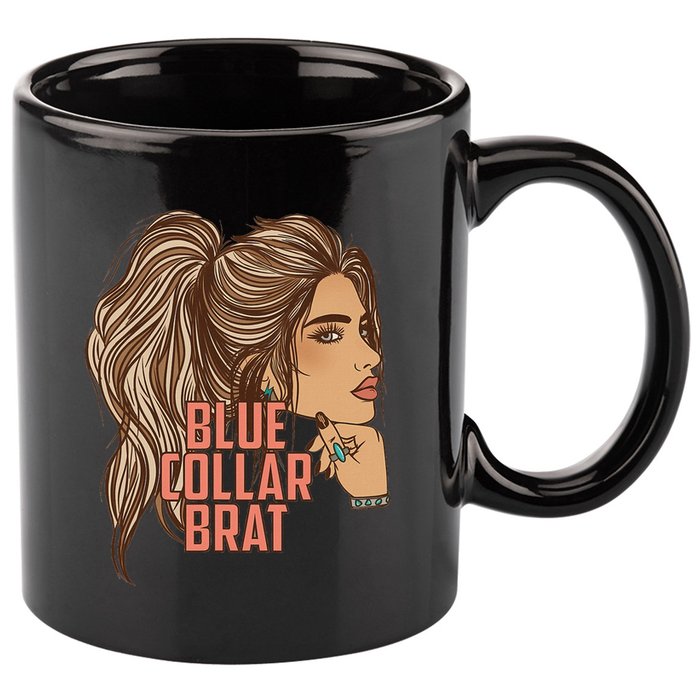 Blue Collar Brat 11oz C Handle Ceramic Mug