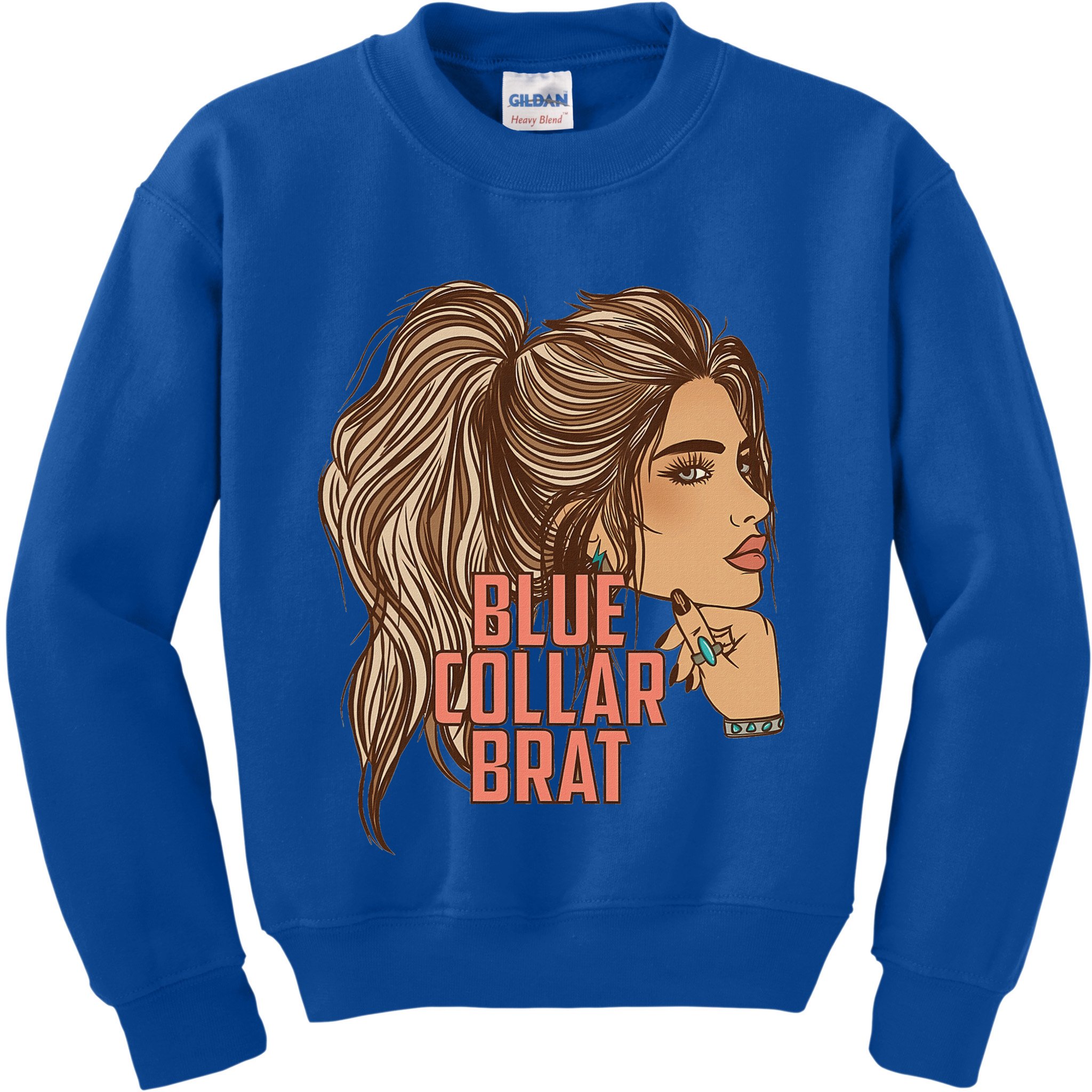 Blue Collar Brat Kids Sweatshirt