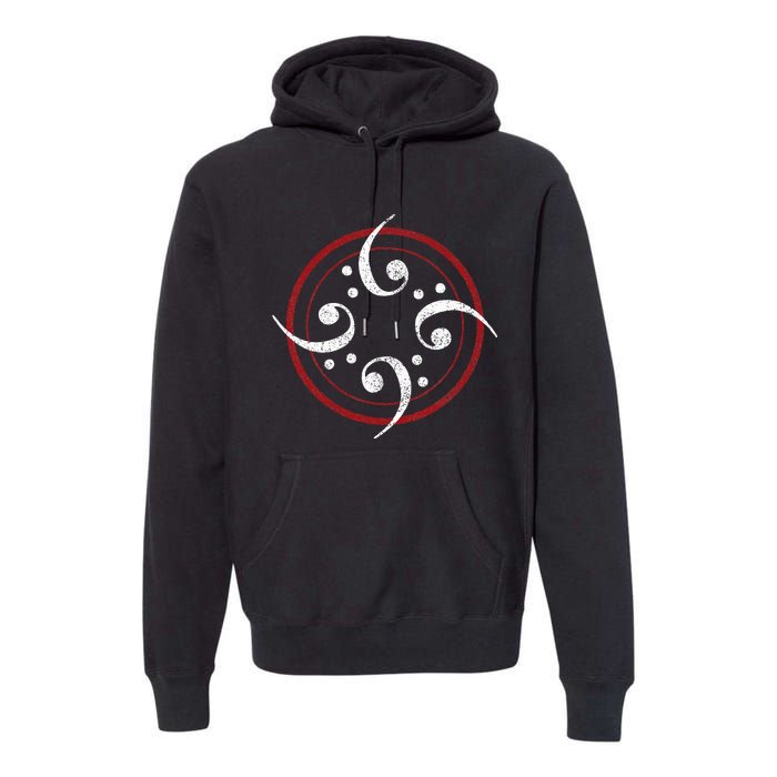 Bass Clef Bass Guitar Player Bassist Premium Hoodie