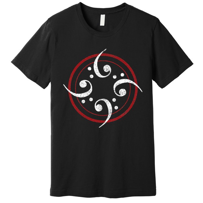 Bass Clef Bass Guitar Player Bassist Premium T-Shirt