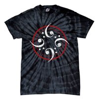 Bass Clef Bass Guitar Player Bassist Tie-Dye T-Shirt