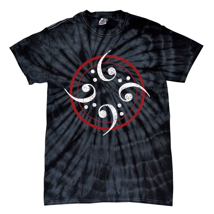 Bass Clef Bass Guitar Player Bassist Tie-Dye T-Shirt