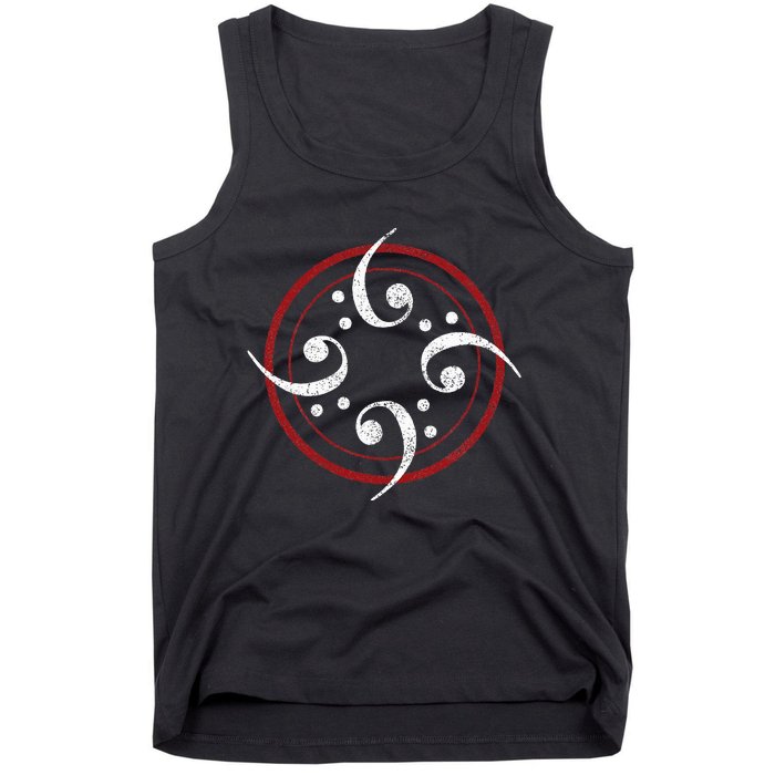 Bass Clef Bass Guitar Player Bassist Tank Top