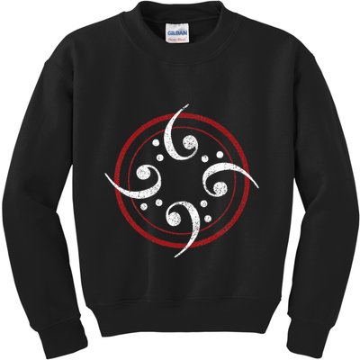Bass Clef Bass Guitar Player Bassist Kids Sweatshirt