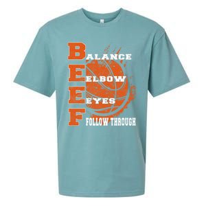 Basketball Coaching Beef Basketball Coach Game Quote Cute Gift Sueded Cloud Jersey T-Shirt