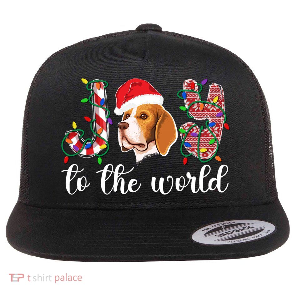 Beagle Christmas Beagle Xmas Party Beagle Lover Gift Flat Bill Trucker Hat