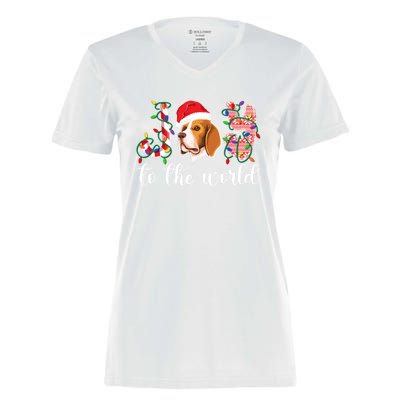 Beagle Christmas Beagle Xmas Party Beagle Lover Gift Women's Momentum V-Neck T-Shirt