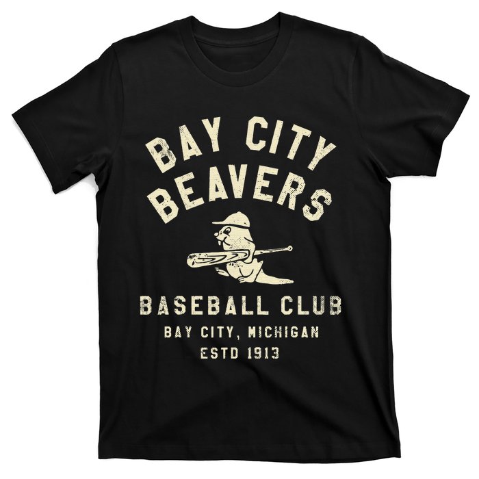 Bay City Beavers Michigan Vintage Defunct Baseball Teams T-Shirt