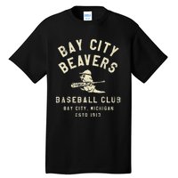 Bay City Beavers Michigan Vintage Defunct Baseball Teams Tall T-Shirt