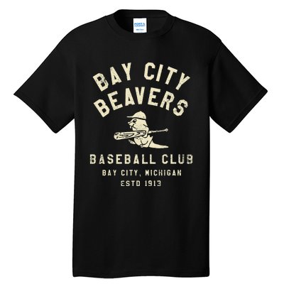 Bay City Beavers Michigan Vintage Defunct Baseball Teams Tall T-Shirt