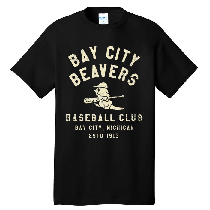 Bay City Beavers Michigan Vintage Defunct Baseball Teams Tall T-Shirt