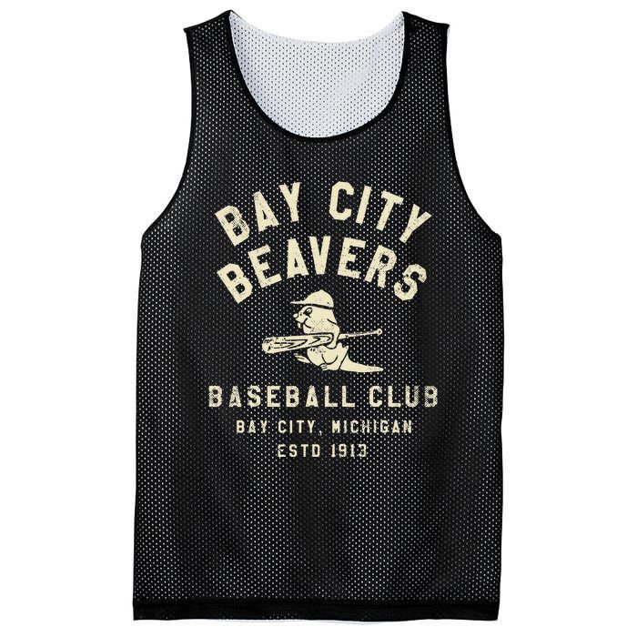 Bay City Beavers Michigan Vintage Defunct Baseball Teams Mesh Reversible Basketball Jersey Tank