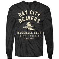 Bay City Beavers Michigan Vintage Defunct Baseball Teams Tie-Dye Long Sleeve Shirt