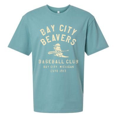 Bay City Beavers Michigan Vintage Defunct Baseball Teams Sueded Cloud Jersey T-Shirt