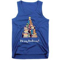 Booklovers Christmas Book Tree Merry Bookmas Gift Tank Top