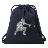 Baseball Catcher Drawstring Bag
