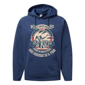 Best Concert Buddy Ever Sharing The World Of Music One Funny Gift Performance Fleece Hoodie